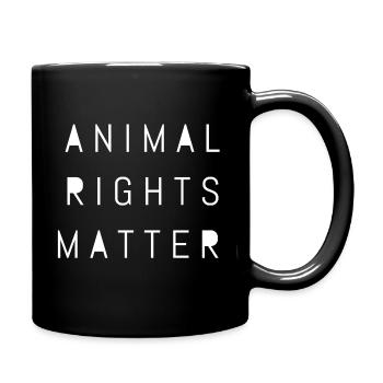 Animal Rights Matter Vegan Plant Basé - Mug uni - noir - Droite