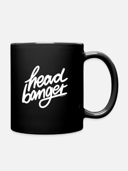 HEAD BANGER - Heavy Metal Fan - Full Colour Mug - black
