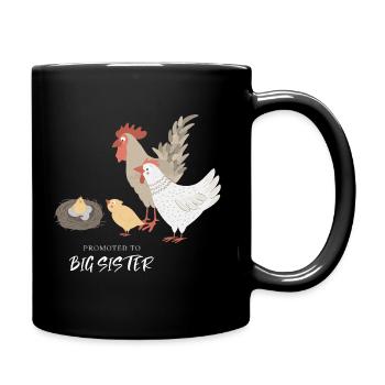 Promu à la grande sœur - Mug uni - noir - Droite