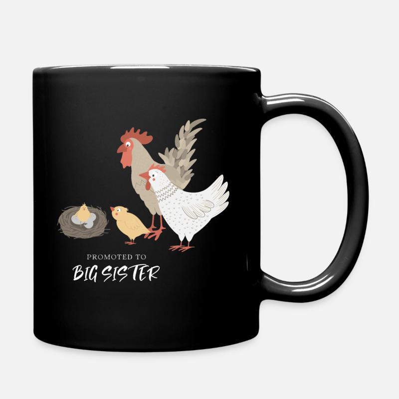 Zur großen Schwester befördert - Tasse einfarbig - Schwarz