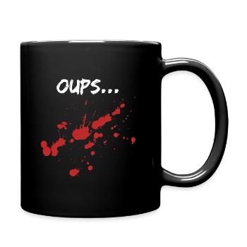 Oups sanglant sang humour horreur - Mug uni - noir - Droite