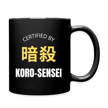 Certified by KORO Sensei Manga Anime Citation - Full Colour Mug - black - Right