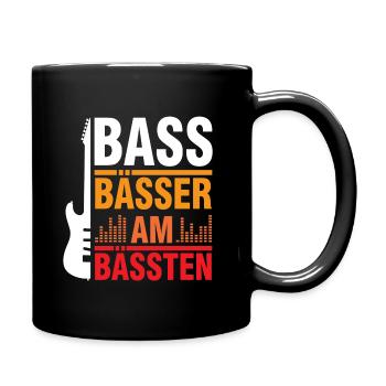 Bass Bassist Musiker Bassgitarre Gitarre - Tasse einfarbig - Schwarz - Rechts