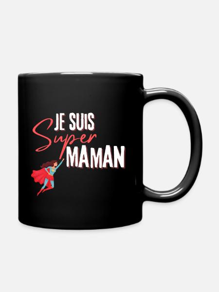 je suis super maman - Mug uni - noir