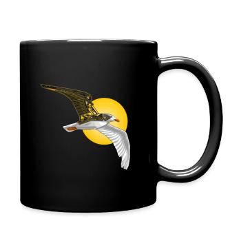 Steampunk Seagull - Full Colour Mug - black - Right