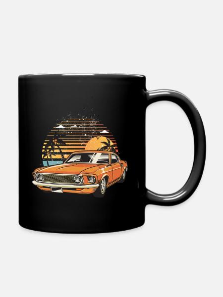 Oldtimer Vintage Auto - Mug uni - noir