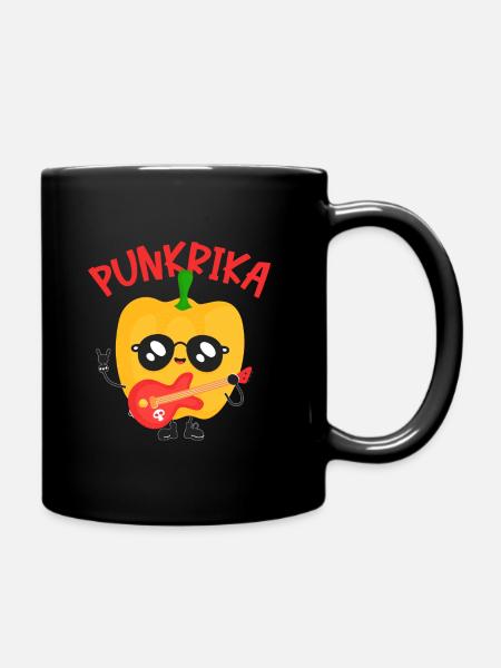 Punkrika Punkige Paprika Gitarre Punkrock - Tasse einfarbig - Schwarz