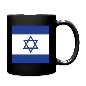 Drapeau d'Israël, étoile de David, cadeau de l'État juif - Mug uni - noir - Droite