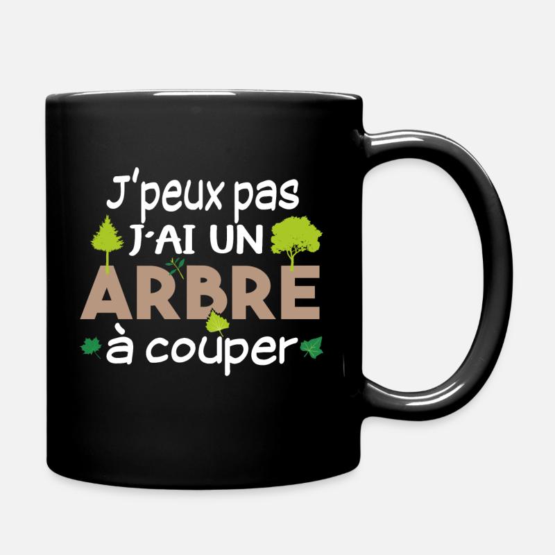 Bûcheron Forestier élagueur métier Forêt bois - Mug uni - noir