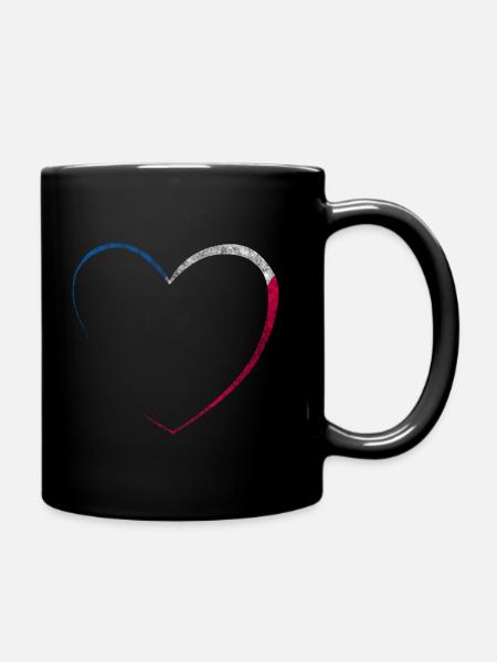 Cœur France Love - Mug uni - noir