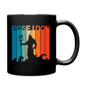 poseidon Zitat Grafik Bestseller - Tasse einfarbig - Schwarz - Rechts
