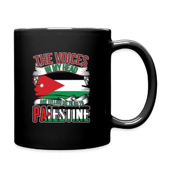 Die Stimmen in meinem Kopf Palästina - Tasse einfarbig - Schwarz - Rechts