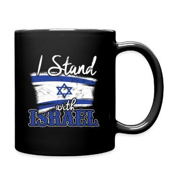 I stand with Israel! - Full Colour Mug - black - Right
