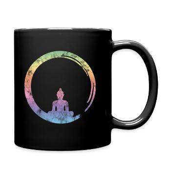 Enso Zen, Buddha, Meditation, Buddhismus, Yoga - Tasse einfarbig - Schwarz - Rechts