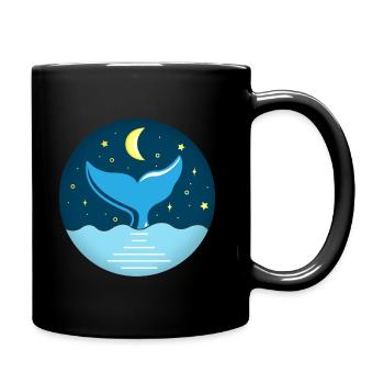FLOSSE WAL DELFIN MER MER LITTORAL DE SABLE MARIN - Mug uni - noir - Droite