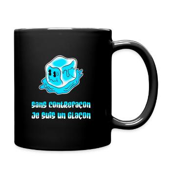 Ohne Fälschung bin ich ein Eiswürfel. - Tasse einfarbig - Schwarz - Rechts