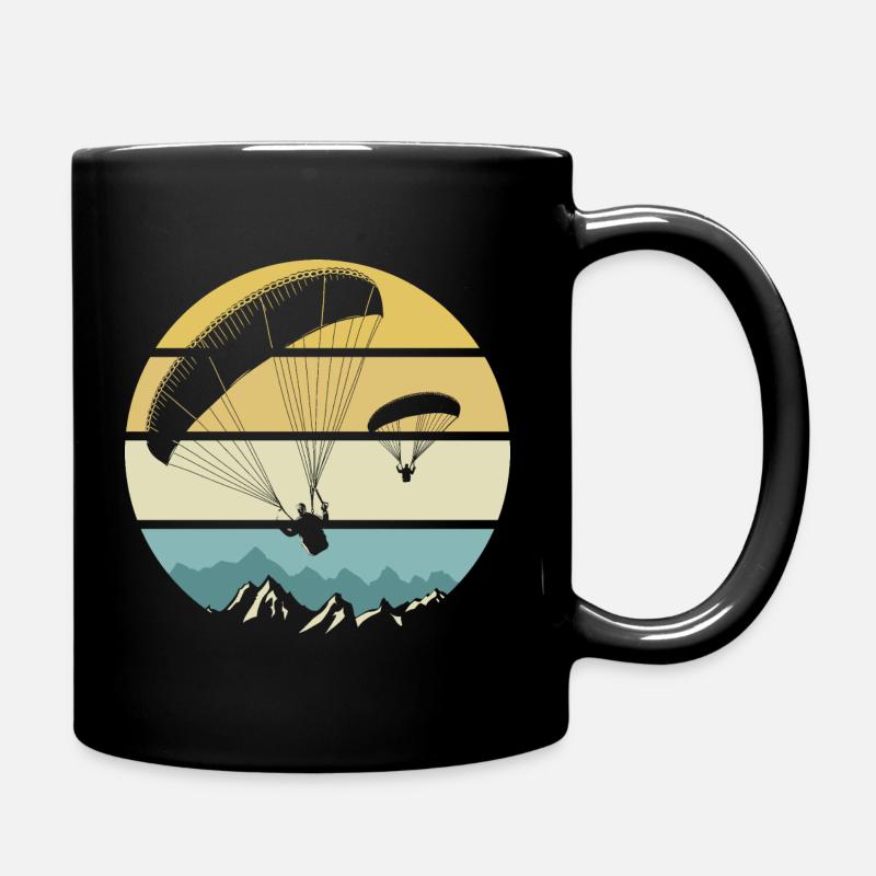 Gleitschirm Geschenk Mann Frau Sport Gleitschirm - Tasse einfarbig - Schwarz