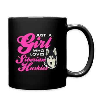 Siberian husky - Full Colour Mug - black - Right