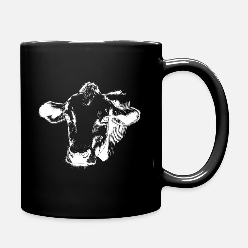 Kuh Kopf - Tasse einfarbig - Schwarz