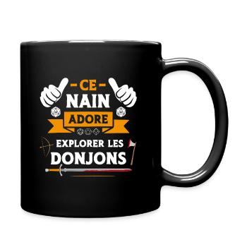 Ce nain adore explorer les donjons - Mug uni - noir - Droite