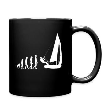 Sailing Sailboat Sailing Evolution - Full Colour Mug - black - Right