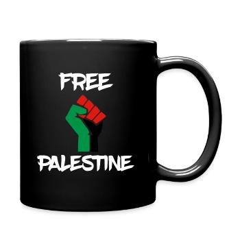 free palestine palestine fist fist - Full Colour Mug - black - Right