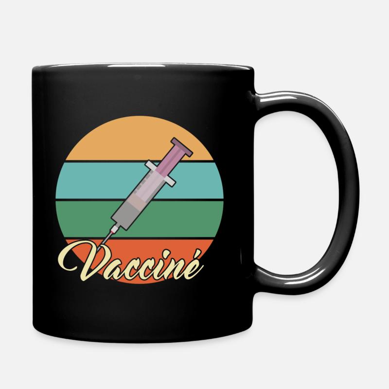 Vaccinated - Full Colour Mug - black