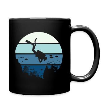 scuba diving t shirt scuba diving - Full Colour Mug - black - Right