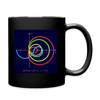 Zeta - Re=1/2 - mit Koordinaten - Linien - Poster - Tasse einfarbig - Schwarz - Rechts