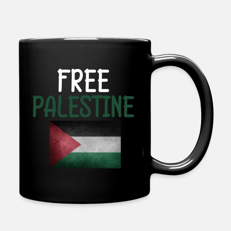 Freedom Palestine Palestine - Full Colour Mug - black