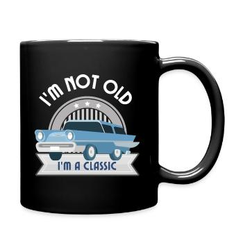 Je ne suis pas vieux, je suis un classique - Voiture intéressée - Mug uni - noir - Droite