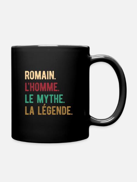 ROMAIN L'HOMME LE MYTHE LA LÉGENDE - Mug uni - noir