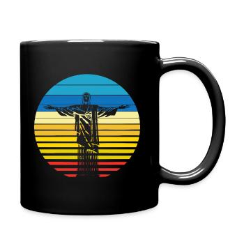 Rio De Janeiro Cristo Jesus Statue Sonnenuntergang - Tasse einfarbig - Schwarz - Rechts