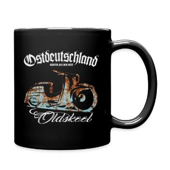 Simson Schwalbe - Ostdeutschland Oldskool - Tasse einfarbig - Schwarz - Rechts