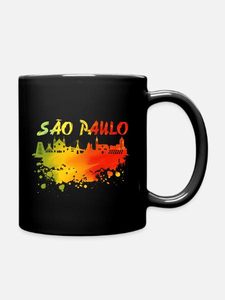 Sao Paulo Skyline couleurs - Mug uni - noir