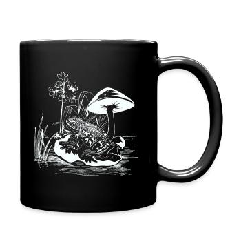 Frosch Tier Amphibienliebhaber Kleidung Geschenk - Tasse einfarbig - Schwarz - Rechts