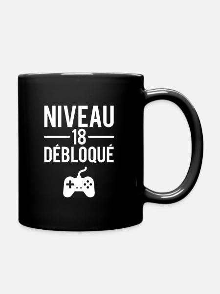 Niveau débloqué anniversaire 18 ans gamer - Mug uni - noir