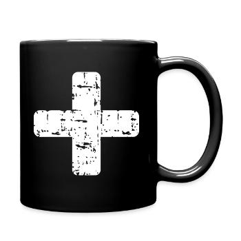 SWITZERLAND SWISS FLAG - Full Colour Mug - black - Right