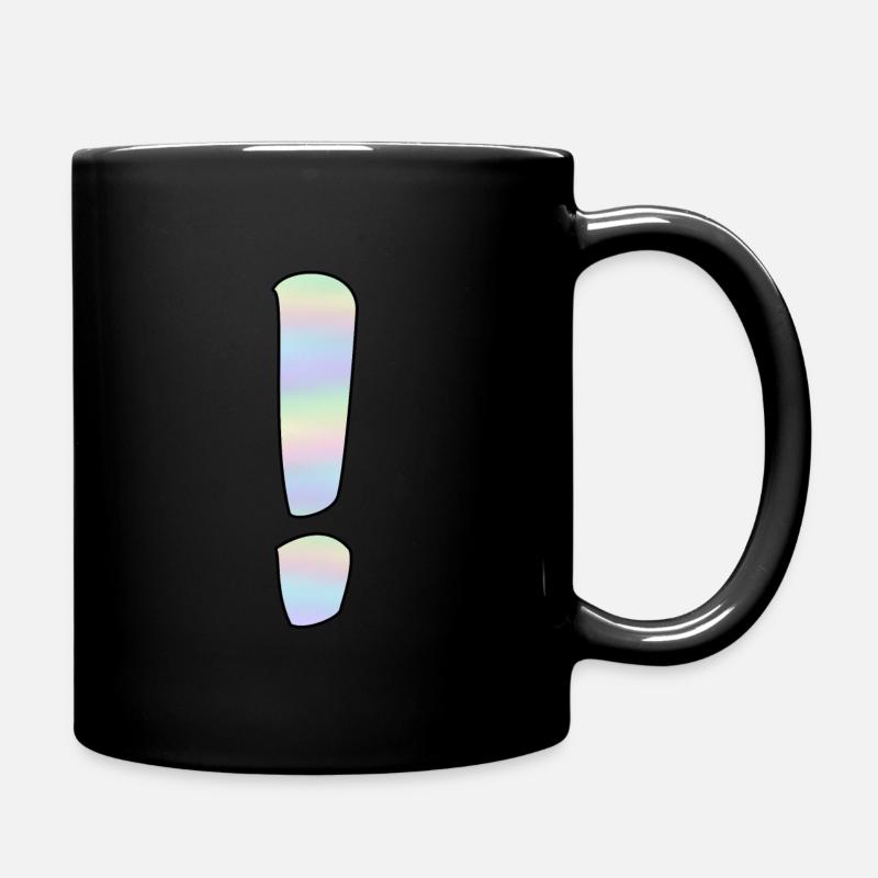 Holographisches Ausrufezeichen - Tasse einfarbig - Schwarz
