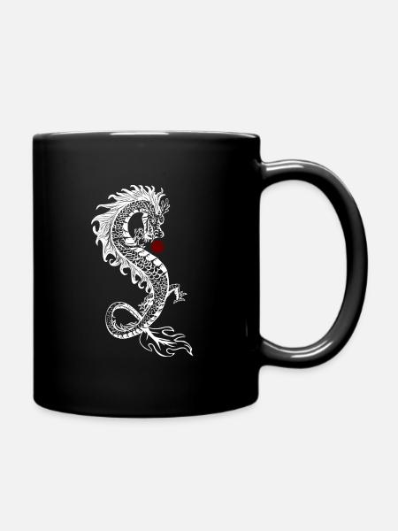 Dragon Asie Japon Chine Combats - Mug uni - noir