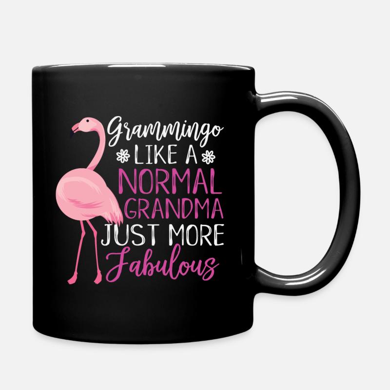 Flamingo Grammingo comme une grand-mère normale - Mug uni - noir