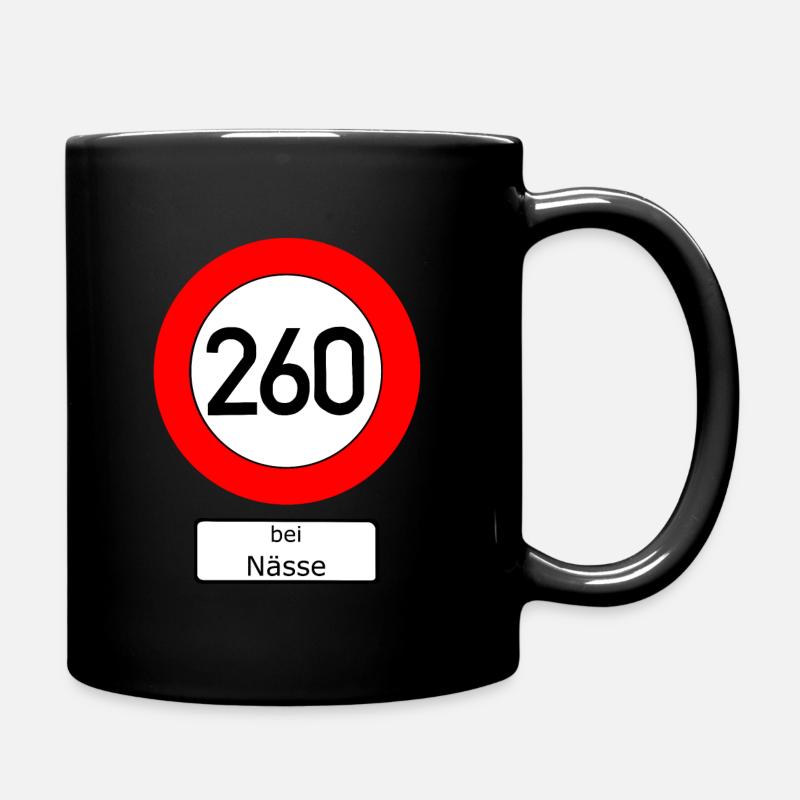 260 bei Nässe - Tasse einfarbig - Schwarz