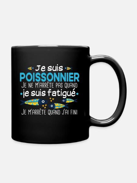 Poissonnier poisson métier cadeau humour - Mug uni - noir