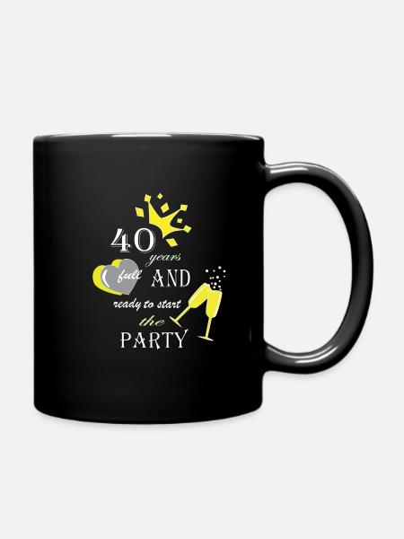 40 years - Full Colour Mug - black