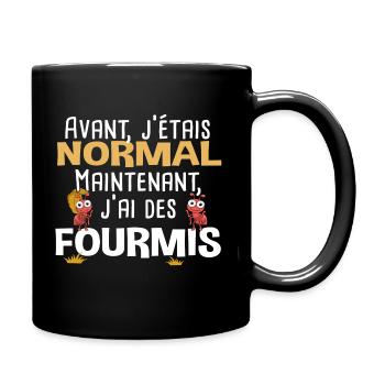 Fourmis fourmi fourmiculture métier humour - Mug uni - noir - Droite