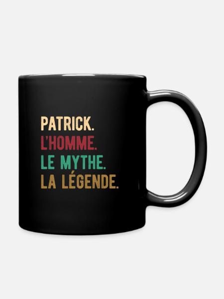 PATRICK L'HOMME LE MYTHE LA LÉGENDE - Mug uni - noir