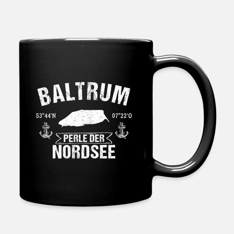 Baltrum Nordsee Ostfriesische Insel - Tasse einfarbig - Schwarz