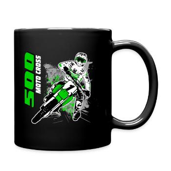MotoCross - Supercross - MX - SX - FMX - Tasse einfarbig - Schwarz - Rechts