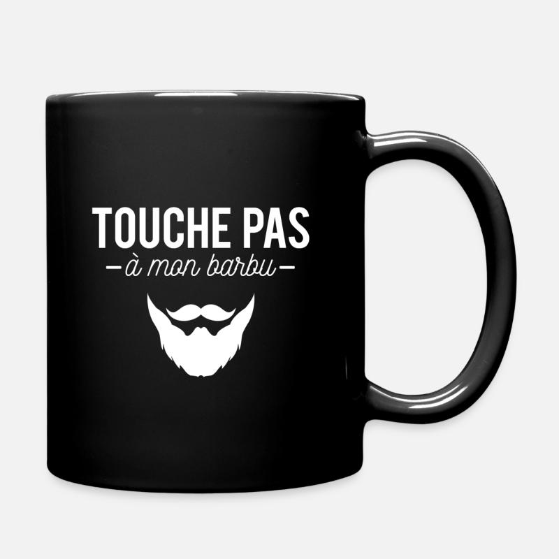 Touche pas à mon barbu couple humour - Mug uni - noir