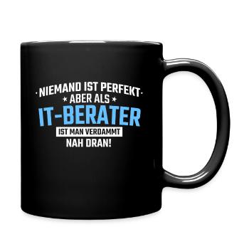 it berater beruf - Tasse einfarbig - Schwarz - Rechts